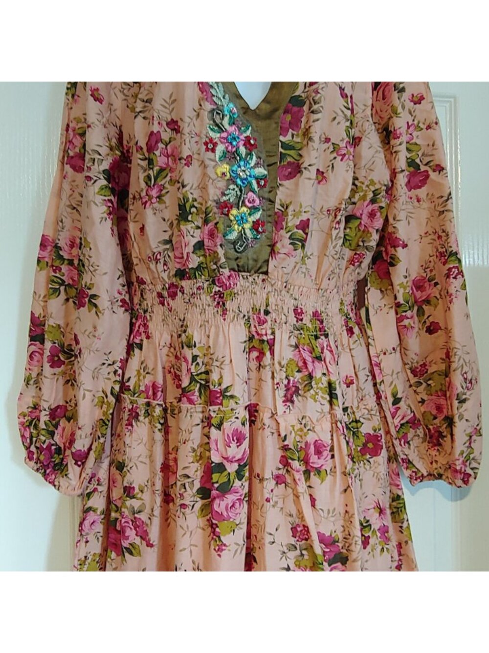 Aratta Silent Journey Garden Floral Boho Dress Romantic Cottagecore Festival XL - Picture 5 of 12